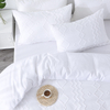 RUIKASI RKSB-0295 Popular Luxury White Rhombus Weave Jacquard Design Bed Sets Duvet Cover Set