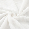 RKS-0092 100% polyester Black and White Stripe Print Faux fur Blanket Back Fleece Blanket 