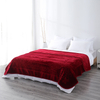 RKS-0318 Red Raschel Blanket with Blossom Printing Bed Bath Blanket Throw