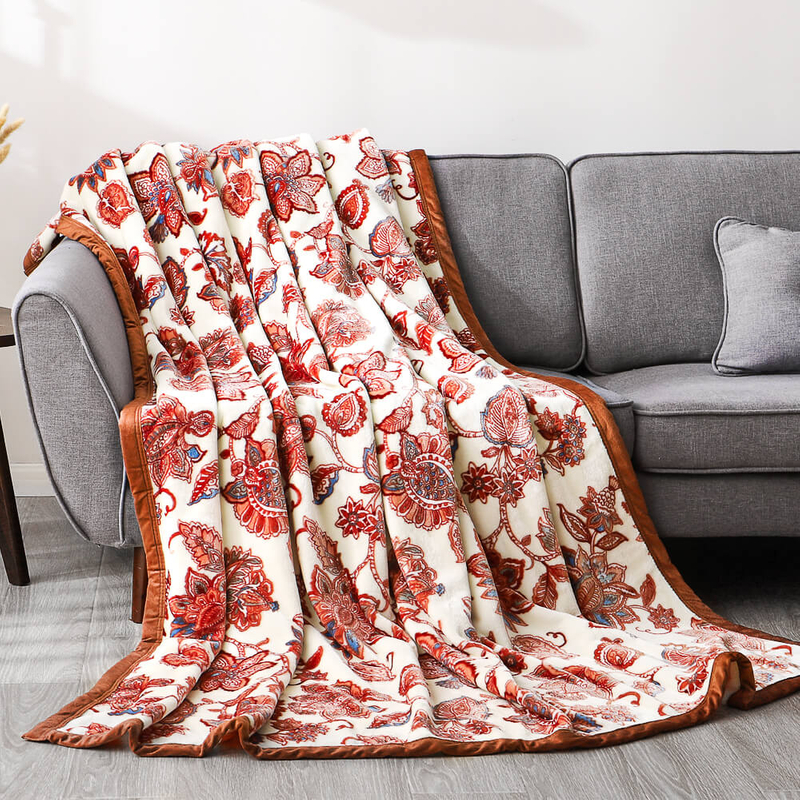 RKS-0002 Butterfly Printed Mink blanket Supersoft Blanket 2019 new existing goods mink blanket raschel blanket