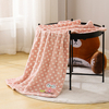 RKS-0053 Ruikasi Pink Children Flannel Throw with Lovely Printing And Embroidery