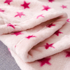 RKS-0055 Pink Star Printed and Embroidery Elephant Super soft Baby and kids’ Flannel Blanket
