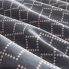 RKSB-0019 100% Cotton Gray 3 pcs Diamond Strip Printing Duvet Cover with 2 Pillowcases and Zipper