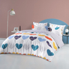 Hot sell 100% microfiber 120 gsm A/B double-sided pattern duvet cover set custom kids girls bedding set for bed