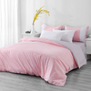 RUIKASI RKSB-0268 Beautiful Pink And Light Gray 100%Cotton Duvet Cover Set