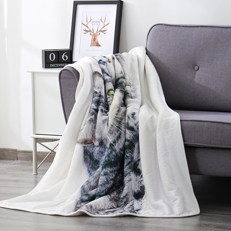 RKS-0162 Flannel/Sherpa Blanket Soft Microfiber Plush Sh Blanket Throw