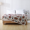 RKS-0149 Soft & Warm Sherpa Coral Fleece Blanket with the Union Jack Printing
