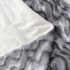 RKS-0301 Wavy Grain Brushed PV Fleece & Sherpa Warm Bed Blanket
