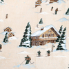 RKS-0169 Printing Christmas Snow Ski Flannel Blanket with Warm Sherpa on The Backside